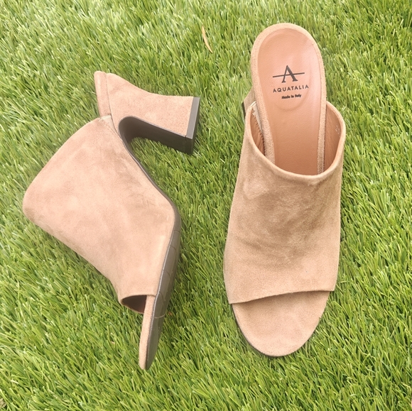 NEW Aquatalia Carmina Suede Mule Sandals - Picture 7 of 10